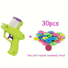 Interactive Cat Toy Launcher With Foam Disc Battery Free Durable Plastic For Endless