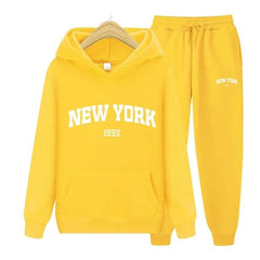 New York Letters, Women's Pullover Sweatpants Hoodie