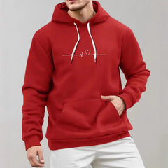 Large Thread Loose Casual Letter Drop-shoulder Sleeve Hoodie