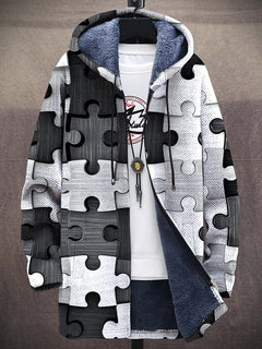 Men's Zipper Hooded Cardigan Cotton-padded Jacket