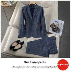 Apricot Plaid Suit Female British Style Elegant And Capable