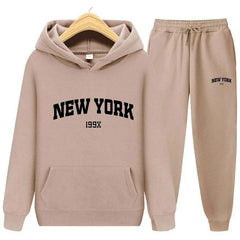 New York Letters, Women's Pullover Sweatpants Hoodie