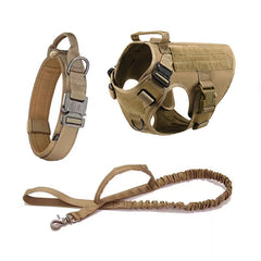 Outdoor Tactics Pet Dog Strap Collar Hand Holding Rope Three-piece Set