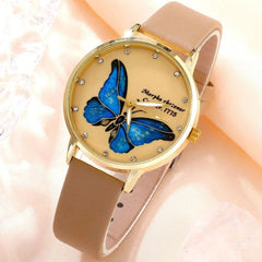 J5pcsset All-match Fashion Butterfly Women's Watch Set