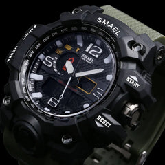 SMAEL Brand Men Sports Watches Dual Display