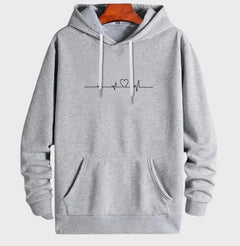 Large Thread Loose Casual Letter Drop-shoulder Sleeve Hoodie