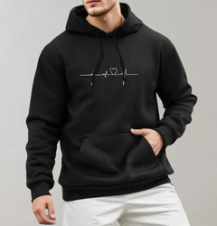 Large Thread Loose Casual Letter Drop-shoulder Sleeve Hoodie