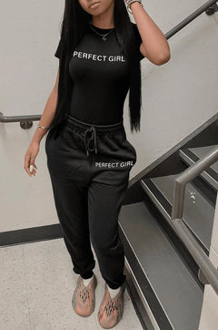 Women's, Perfect Girl, Casual Sweatpants Suit