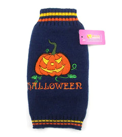 Halloween Pumpkin Sweater Dog Clothes