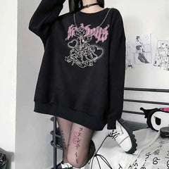 Japanese Sweet  Cool Black And White Sweater Women