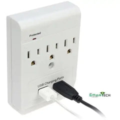 Classic Combo Wall Adapter with 3 AC outlets and a Dual USB ports to charge your gadgets super fast