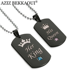 King And Queen Couple Necklaces