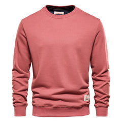 Long Sleeve Solid Color Sweatshirt Loose Round Neck Men's Sports Base