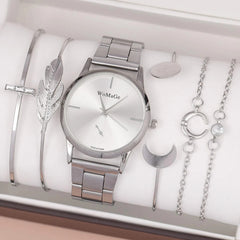 Popular Women's Watch Business Quartz Watch Bracelet Set