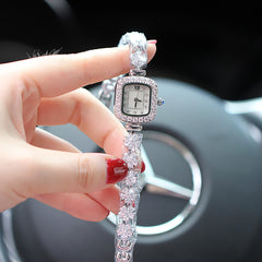 Women's Watch Pointer Diamond-embedded Color Shell Surface