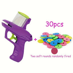 Interactive Cat Toy Launcher With Foam Disc Battery Free Durable Plastic For Endless