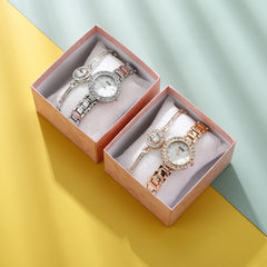 Women's Fashion Diamond Bracelet Watch Set