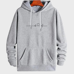 Large Thread Loose Casual Letter Drop-shoulder Sleeve Hoodie