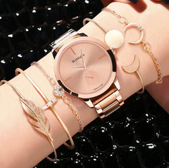 Popular Women's Watch Business Quartz Watch Bracelet Set