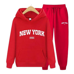 New York Letters, Women's Pullover Sweatpants Hoodie