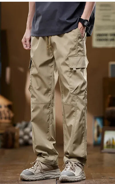 Fashion Brand Workwear Men's Spring And Autumn Loose Straight Wide-leg Pants