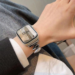 Watch Band Silk Scarf Bracelet Wave Pattern Z-shaped Steel Belt