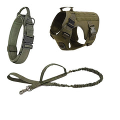 Outdoor Tactics Pet Dog Strap Collar Hand Holding Rope Three-piece Set