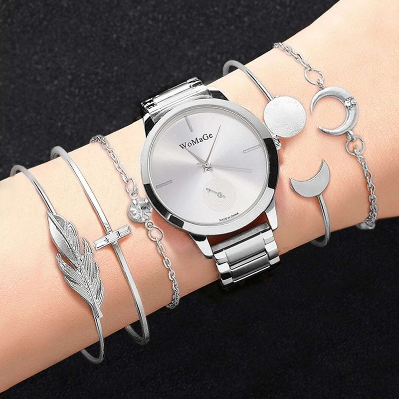 Popular Women's Watch Business Quartz Watch Bracelet Set