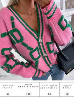 Autumn Winter Women's Embroidered Knit Cardigan - Warm Fashion Sweater Coat 2022