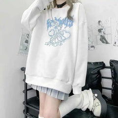 Japanese Sweet  Cool Black And White Sweater Women